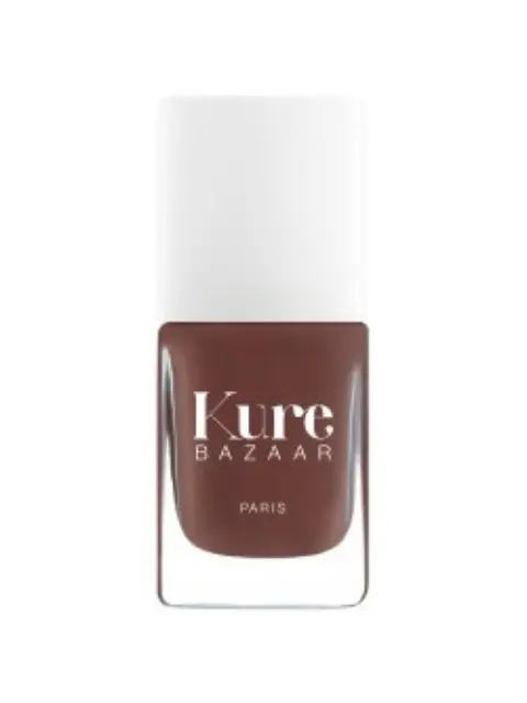 Brown nail polish bottle with "Kure Bazaar Paris" text.