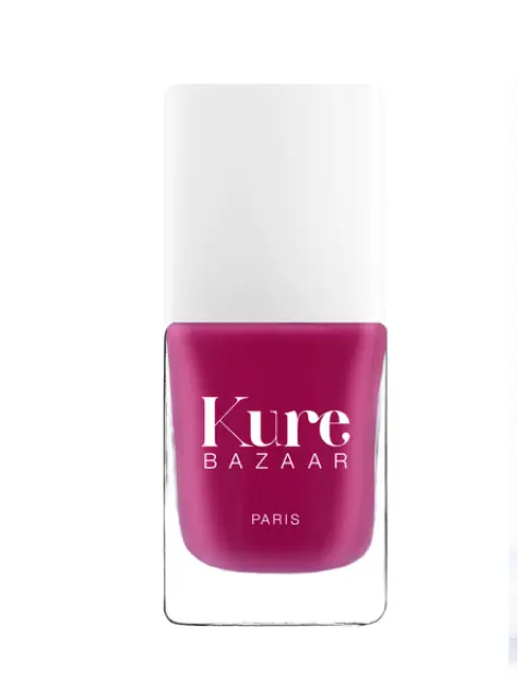 Kure Bazaar Paris nail polish in a vibrant pink shade.