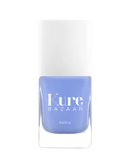 Kure Bazaar Paris blue nail polish bottle with white cap.