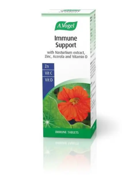 A.Vogel Immune Support tablets with nasturtium, zinc, acerola, vitamin C and D.