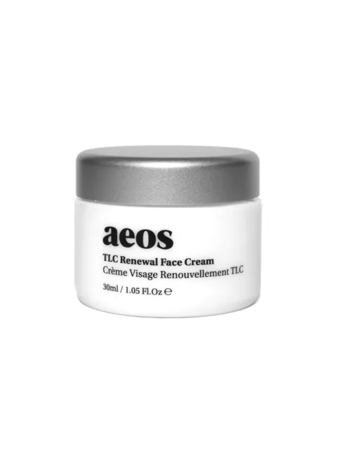 Aeos TLC Renewal Face Cream, 30ml jar with silver lid.