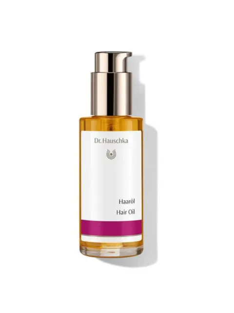 Dr. Hauschka Hair Oil bottle with pump dispenser.