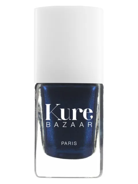 Kure Bazaar Paris navy blue nail polish bottle with white cap.