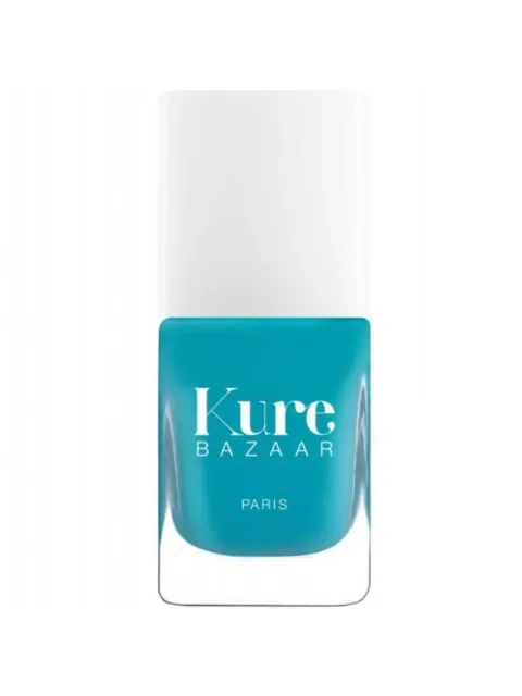 Turquoise nail polish bottle with "Kure Bazaar Paris" text.