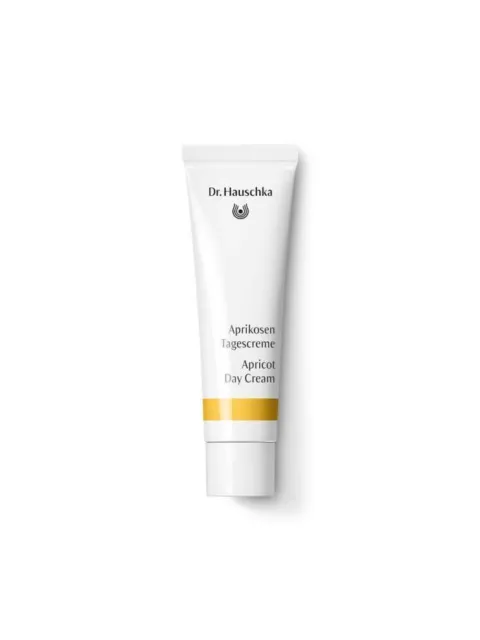Dr. Hauschka Apricot Day Cream tube with yellow band.