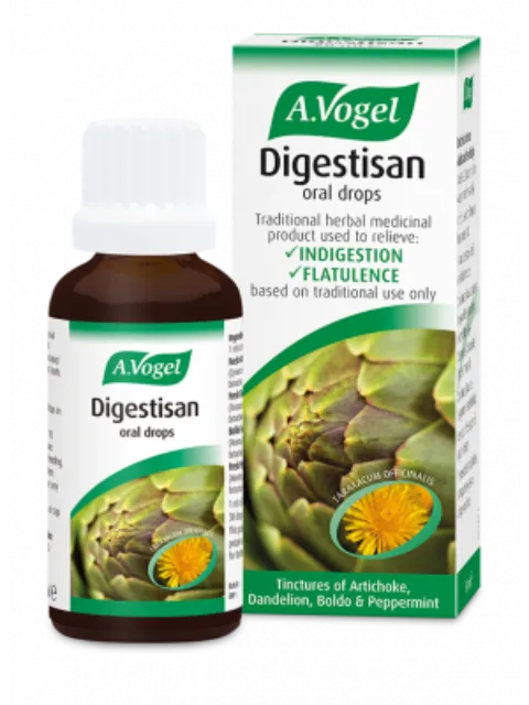 A.Vogel Digestisan oral drops for indigestion and flatulence, with artichoke and dandelion.