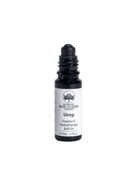 Roll-on bottle labelled "Sleep" by Australian Bush Flower Essences, 10ml.
