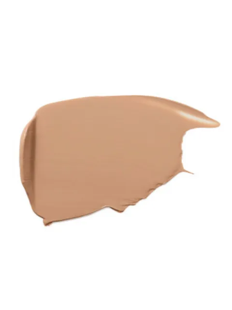Beige foundation smear on white background.