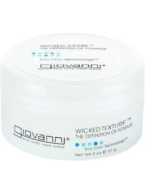 Giovanni Wicked Texture pomade jar, 57g, with Eco Chic Technology branding.