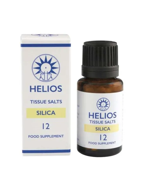 Helios Tissue Salts Silica 12, bottle and box, food supplement.