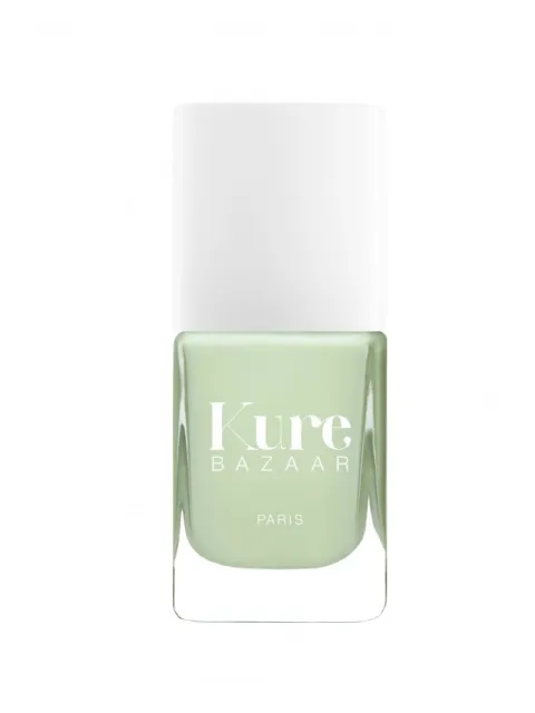 Kure Bazaar Paris light green nail polish bottle with white cap.