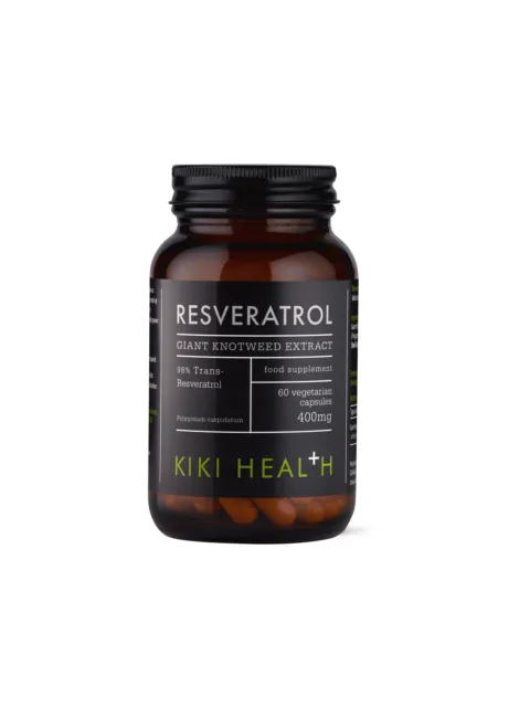 Kiki Health Resveratrol supplement, 60 vegetarian capsules, 400mg.