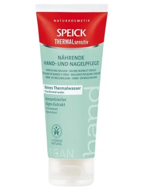Speick Thermal Sensitiv hand and nail balm with pure thermal water and algae extract. Vegan.