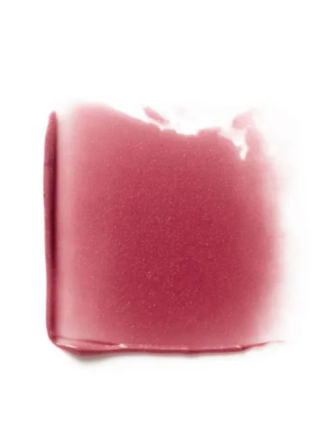 Square swatch of pink lipstick with a smooth texture on a white background.