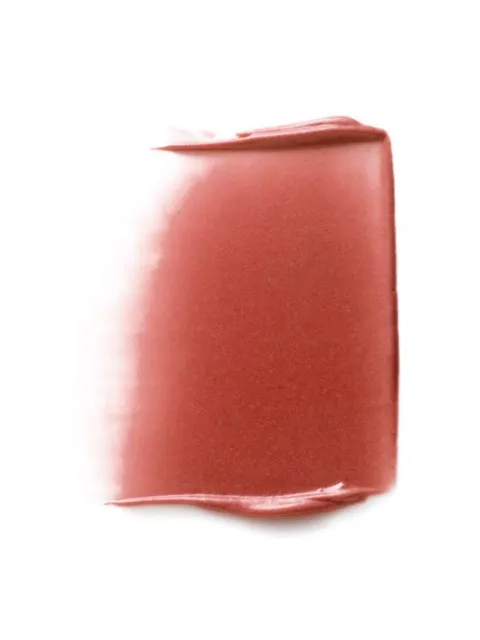 Rectangular swatch of pinkish-red cream on white background.