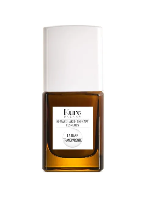 Kure Bazaar nail polish bottle with white cap and label reading "Remarkable Therapy Cosmetics".