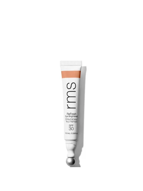 Tube of rms ReFresh Eye Brightener SPF 30, 11.5 ml, with applicator.