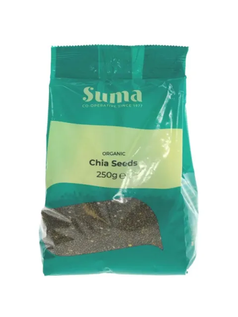 Suma organic chia seeds, 250g pack.