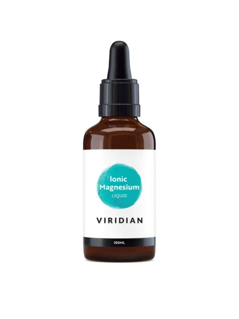 Brown bottle with dropper, labelled "Ionic Magnesium Liquid, Viridian, 100ml".