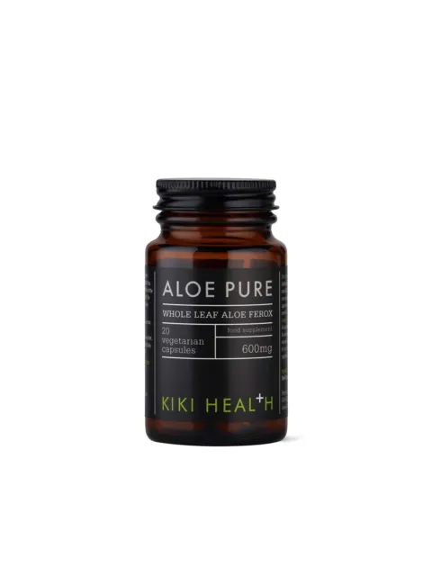 Aloe Pure capsules, 600mg, 20 vegetarian capsules, Kiki Health.