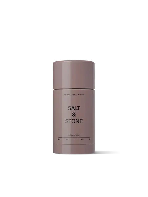 Salt & Stone deodorant, black rose and oud scent, 75g.