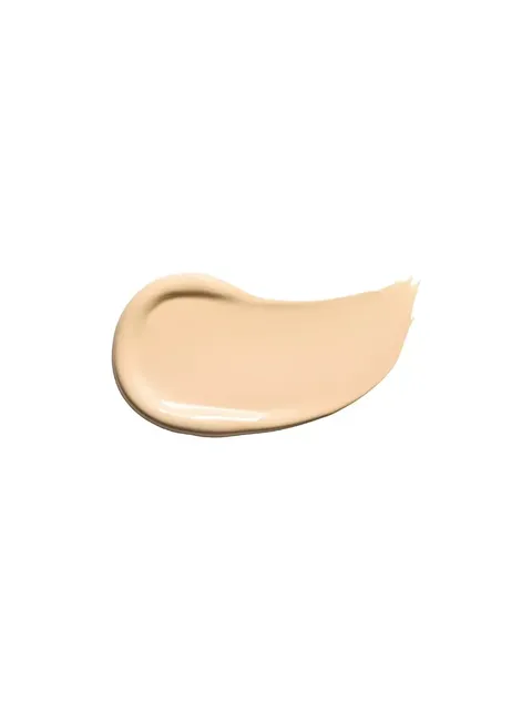 Beige foundation swatch on white background.