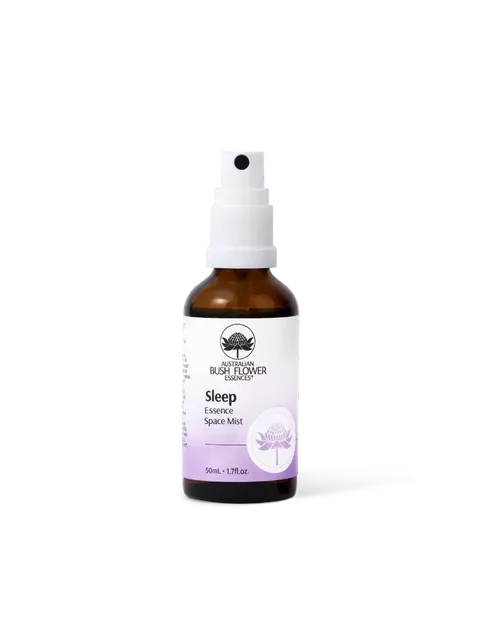 Brown bottle of Sleep Essence Space Mist, 50ml, with a spray top.