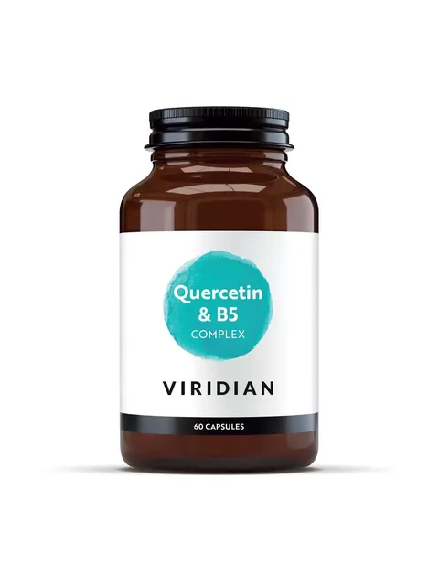 Viridian Quercetin & B5 Complex, 60 capsules bottle.