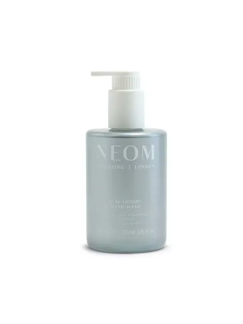 NEOM Wellbeing Real Luxury Hand Wash, 300ml bottle with pump dispenser.