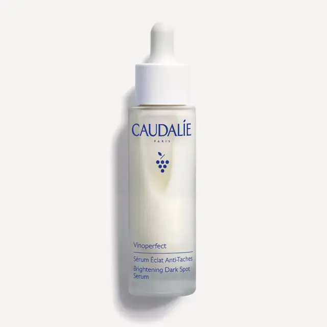 Caudalie Vinoperfect Brightening Dark Spot Serum bottle with dropper.