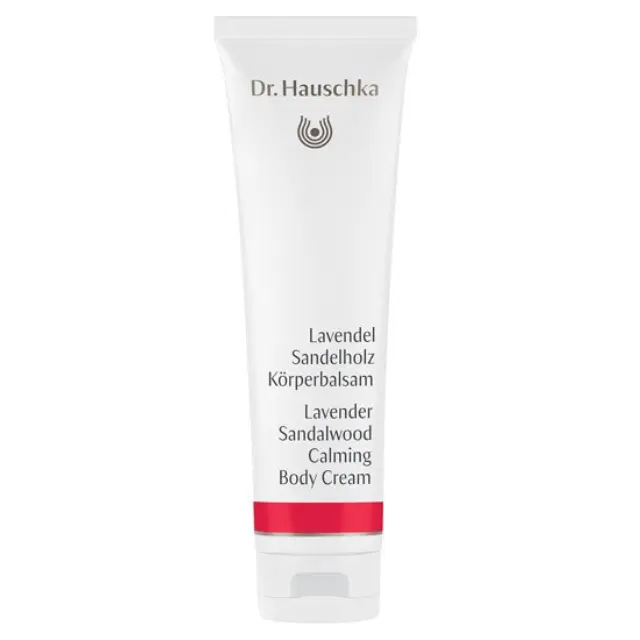 Dr. Hauschka Lavender Sandalwood Calming Body Cream tube.