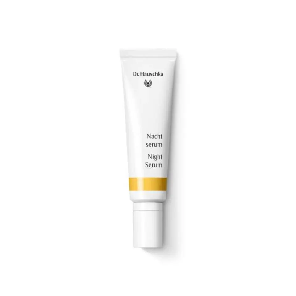 Dr. Hauschka Night Serum tube with yellow band.