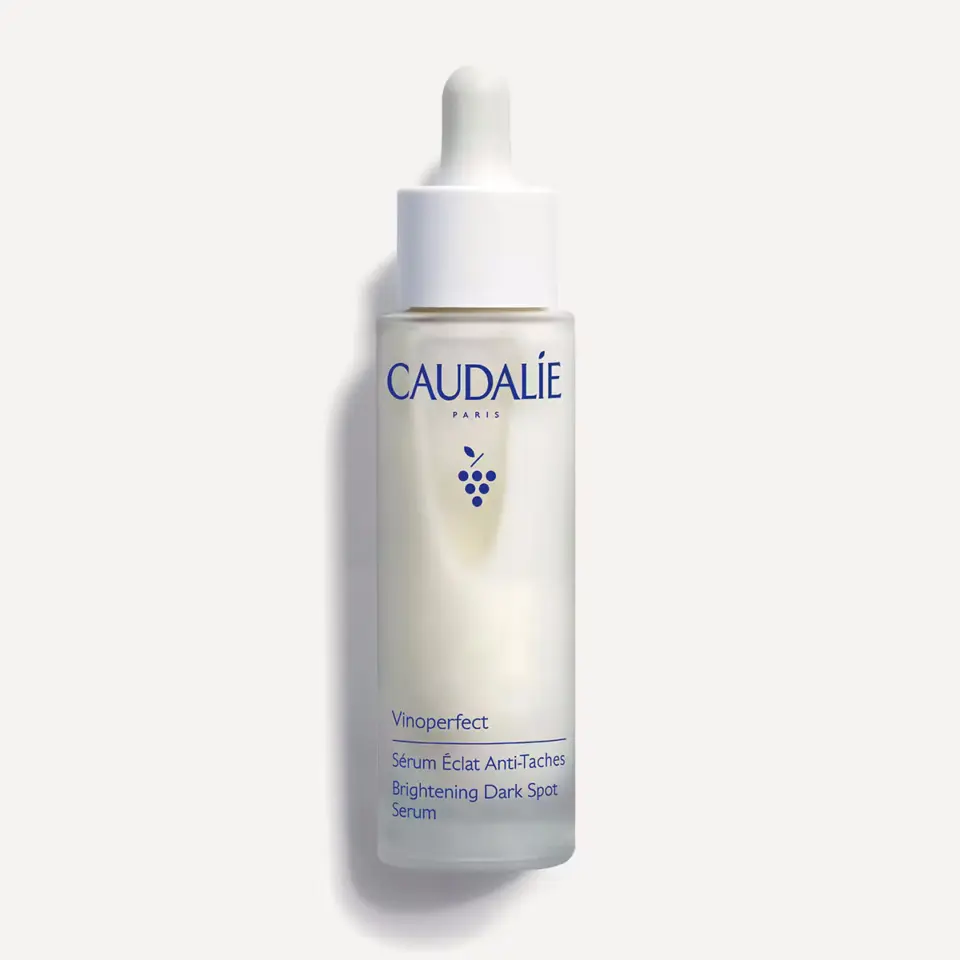 Caudalie Vinoperfect Brightening Dark Spot Serum bottle with dropper.