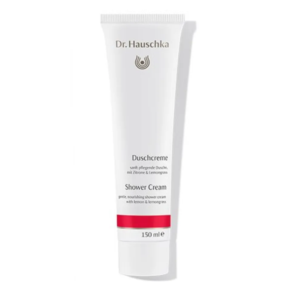 Dr. Hauschka Shower Cream, 150 ml tube, lemon and lemongrass scent.