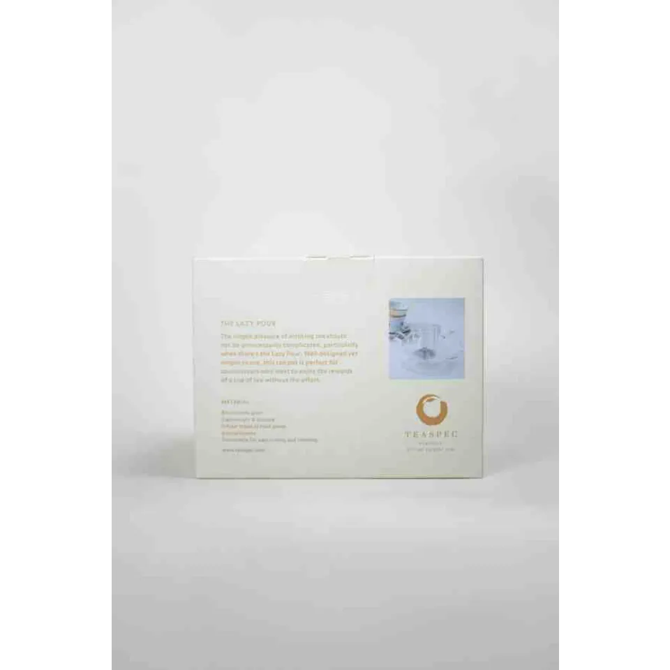 White box with text "The Last Pour" and "TEASPEC" logo. Small image of tea set on the right.