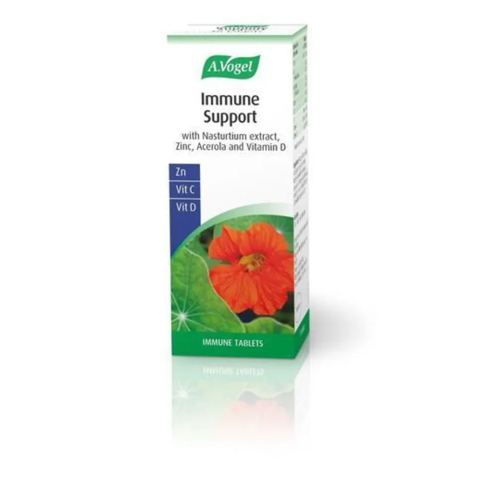A.Vogel Immune Support tablets with nasturtium, zinc, acerola, vitamin C and D.