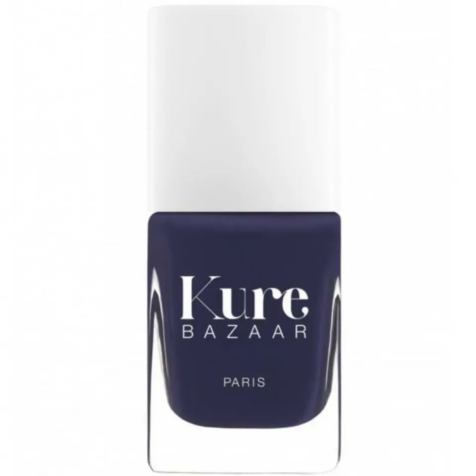 Kure Bazaar Paris navy blue nail polish bottle.