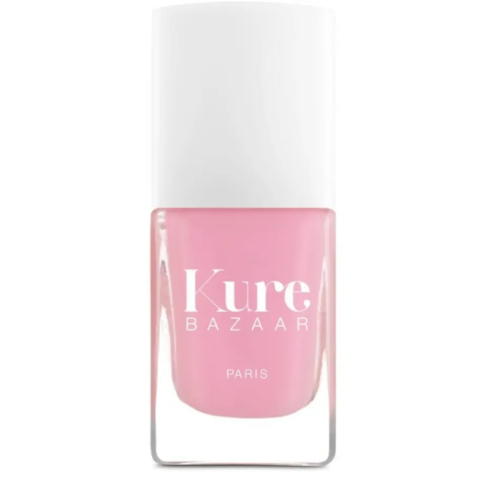 Kure Bazaar pink nail polish bottle with white cap.