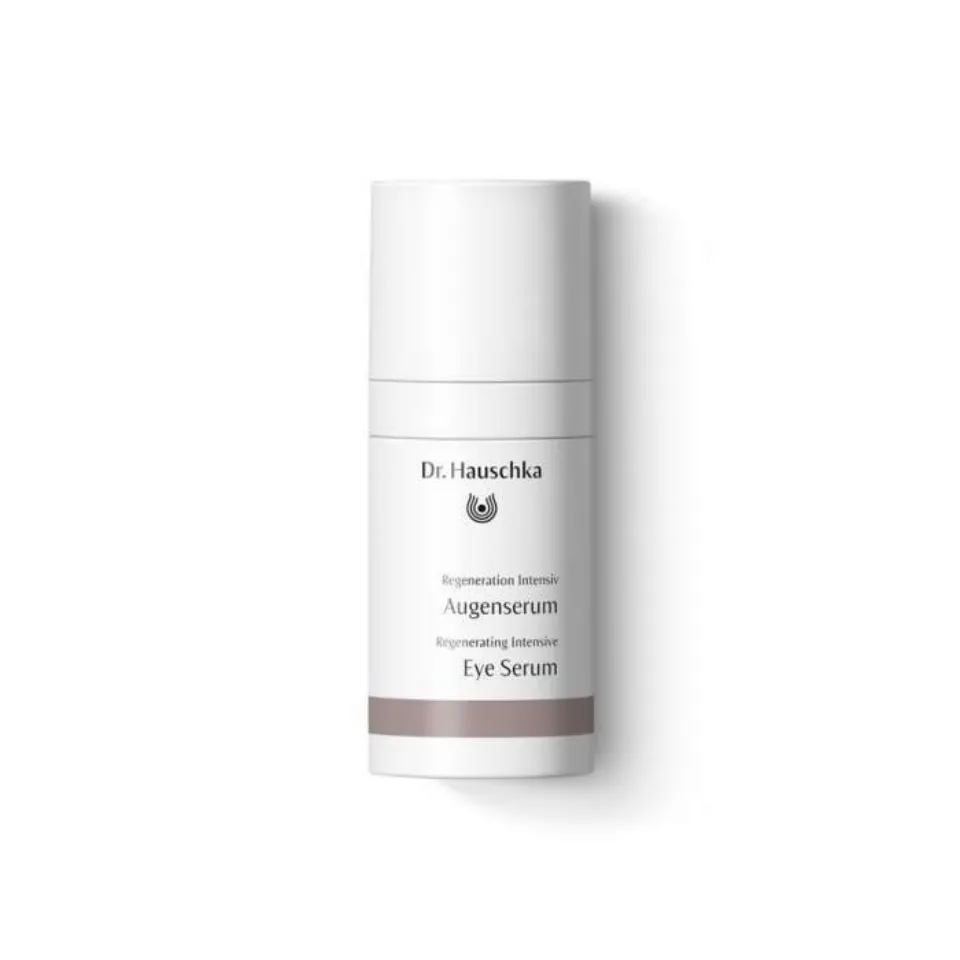 Dr. Hauschka Regenerating Intensive Eye Serum bottle on white background.