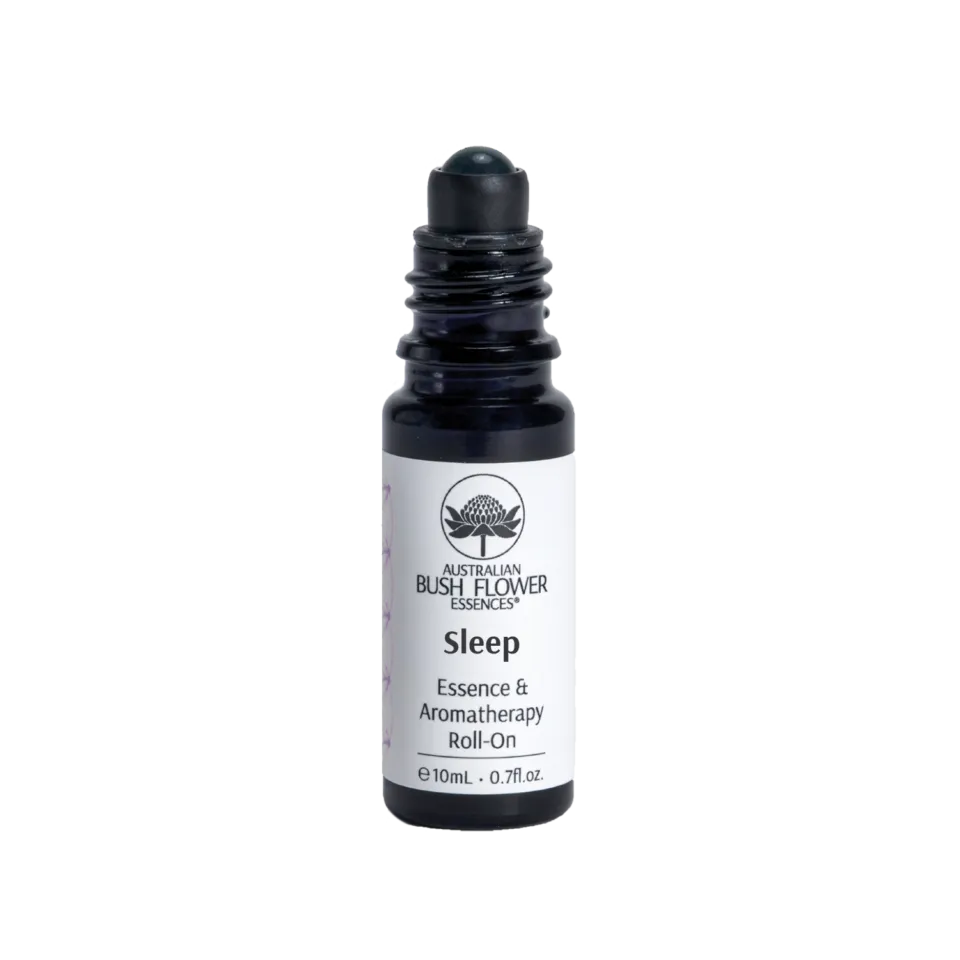 Roll-on bottle labelled "Sleep" by Australian Bush Flower Essences, 10ml.