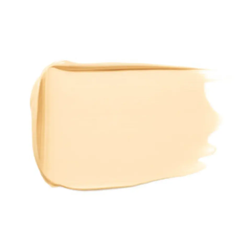Cream-coloured foundation swatch on white background.