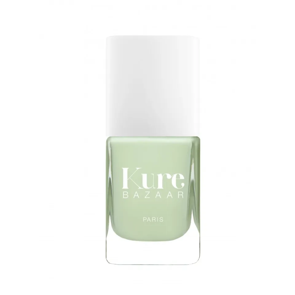 Kure Bazaar Paris light green nail polish bottle with white cap.