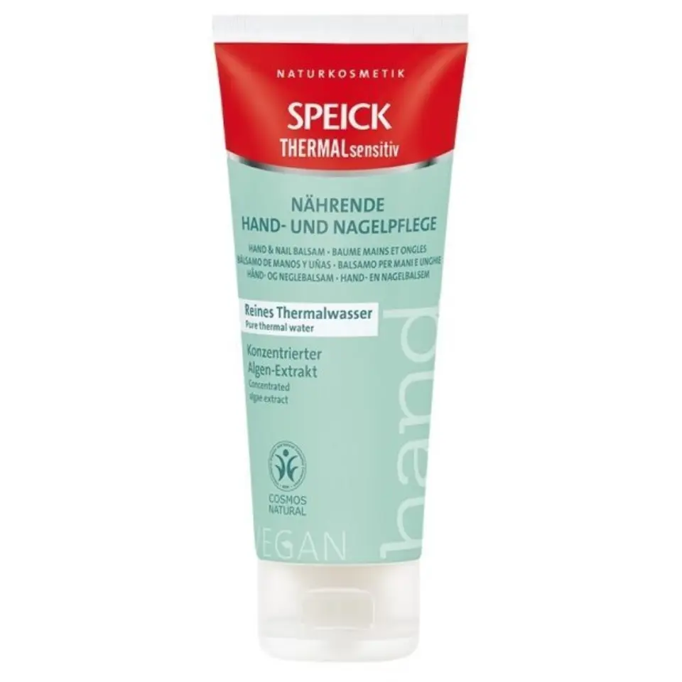 Speick Thermal Sensitiv hand and nail balm with pure thermal water and algae extract. Vegan.