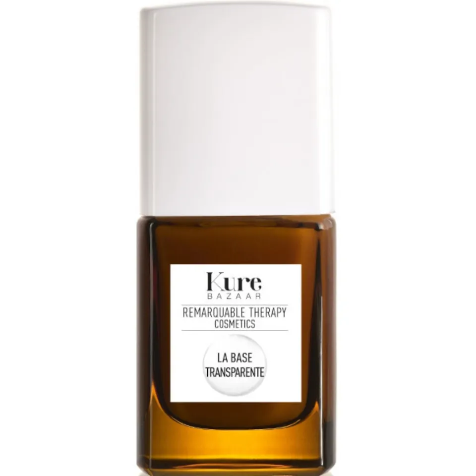 Kure Bazaar nail polish bottle with white cap and label reading "Remarkable Therapy Cosmetics".
