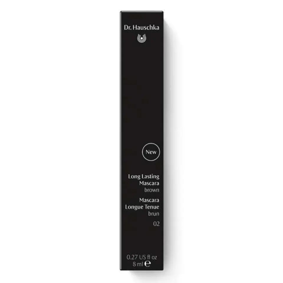 Black box of Dr. Hauschka Long Lasting Mascara, brown, 8 ml.