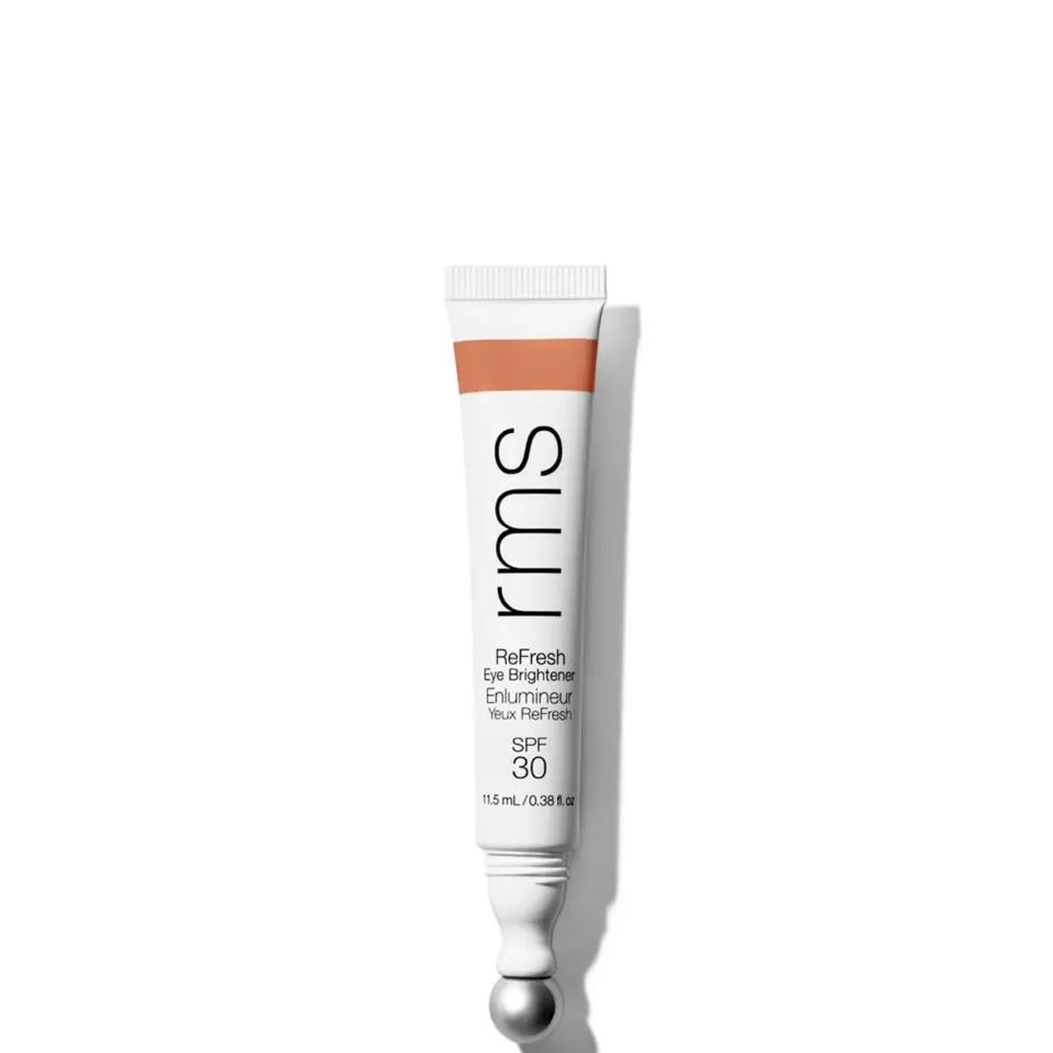 Tube of rms ReFresh Eye Brightener SPF 30, 11.5 ml, with applicator.