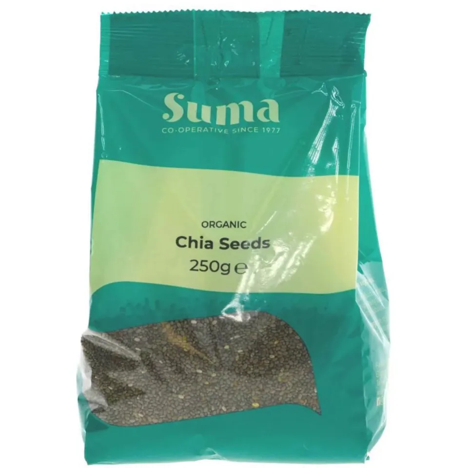 Suma organic chia seeds, 250g pack.