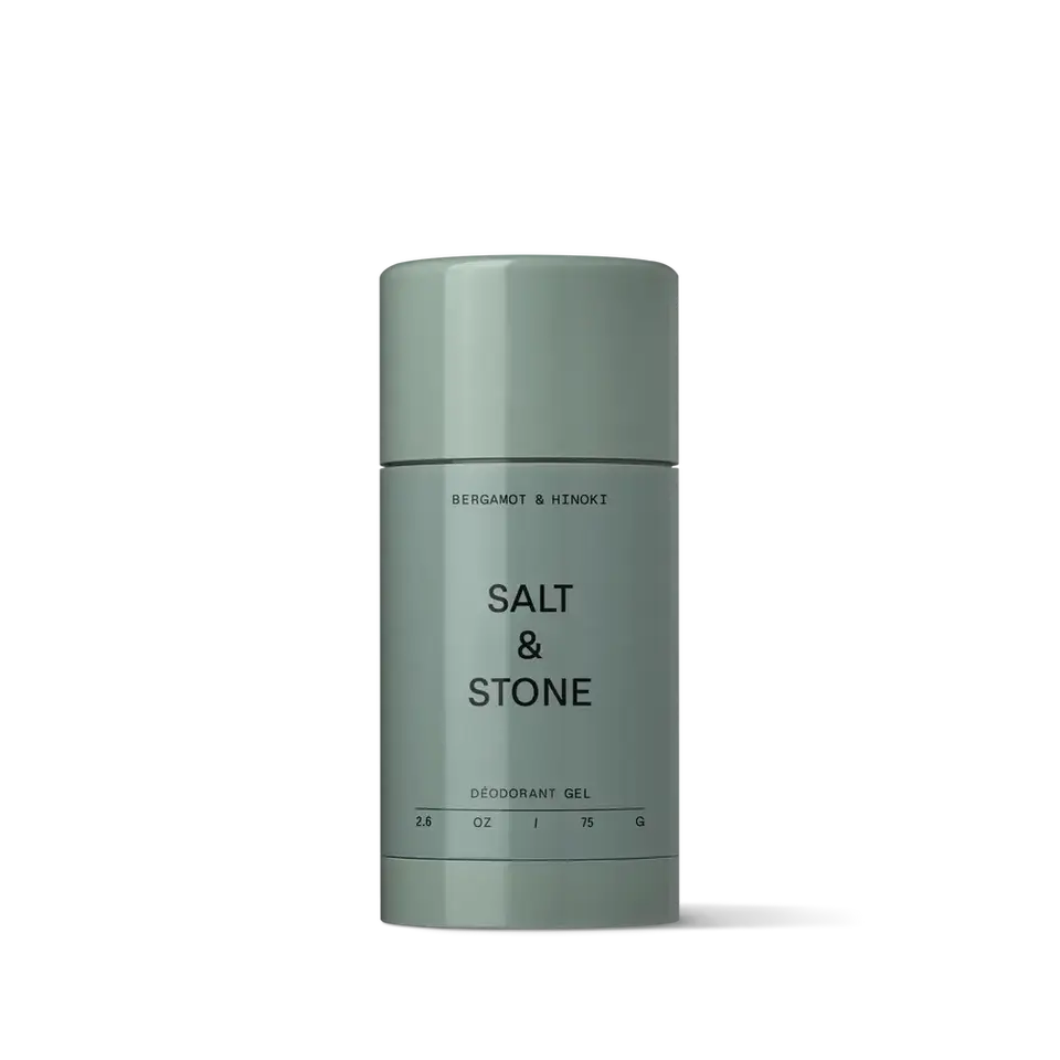 Salt & Stone deodorant gel, bergamot and hinoki, 75g.