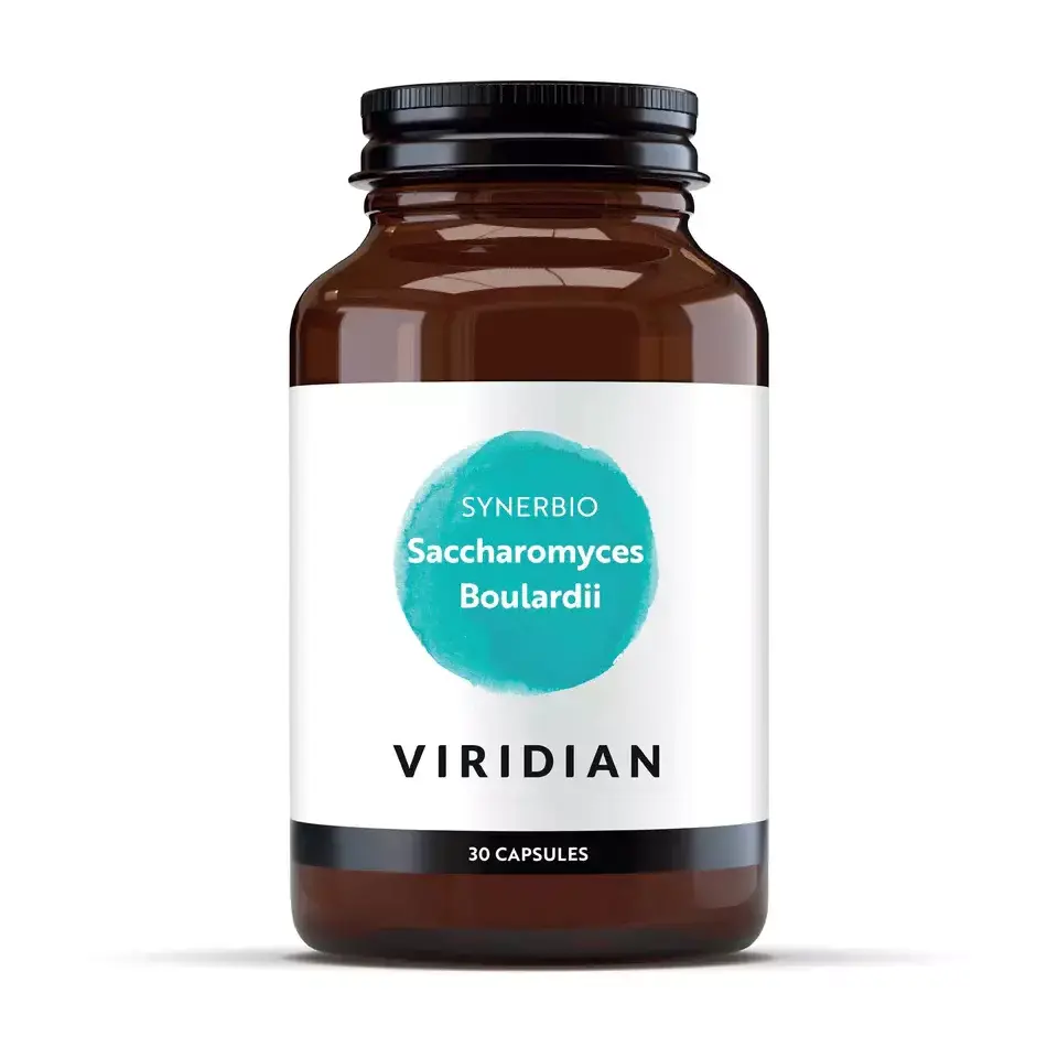 Viridian Synerbio Saccharomyces Boulardii, 30 capsules bottle.